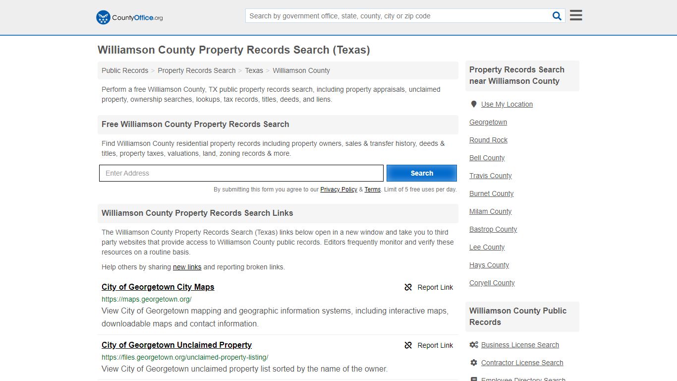 Williamson County Property Records Search (Texas)